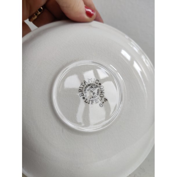 4 r�dstribede sk�le med undersk�le, Bridgwood England