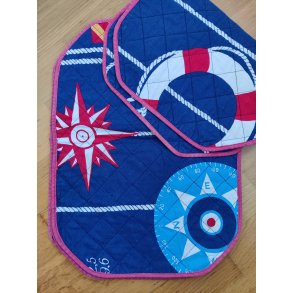 4 vintage maritime d�kkeservietter