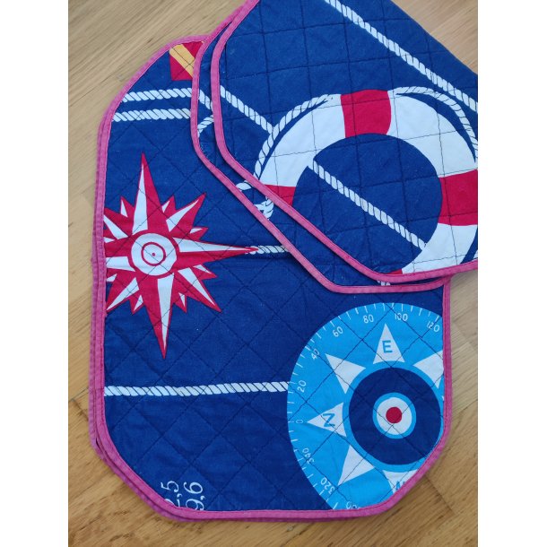 4 vintage maritime d�kkeservietter