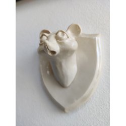 Keramik trof� af musehoved