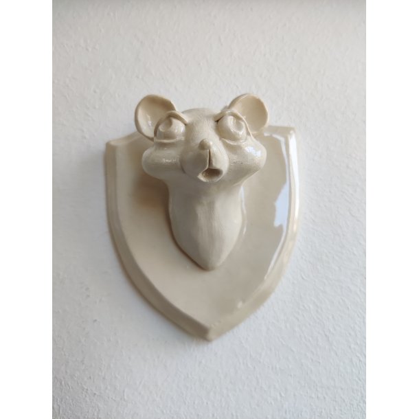 Keramik trof� af musehoved