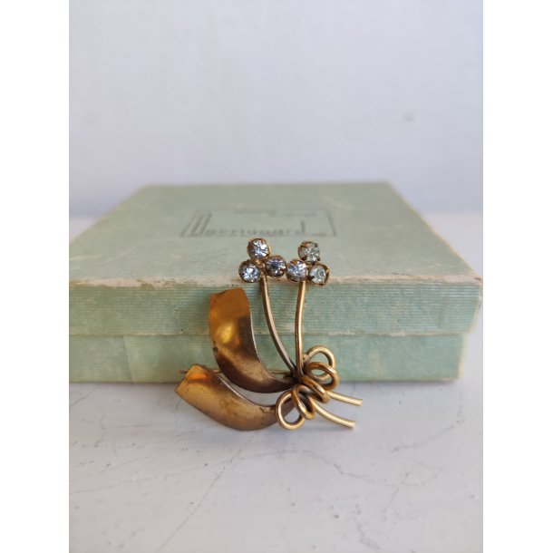 Elegant vintage broche fra 1950'erne
