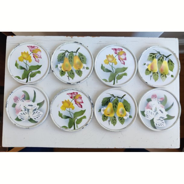 Smukke gamle franske coasters i porcel�n