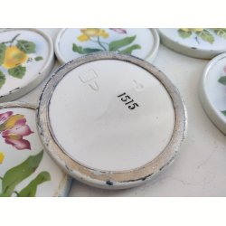 Smukke gamle franske coasters i porcel�n