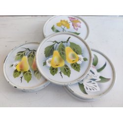 Smukke gamle franske coasters i porcel�n