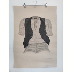 Lizzi Mallow litografi, komposition, 1981