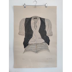 Lizzi Mallow litografi, komposition, 1981