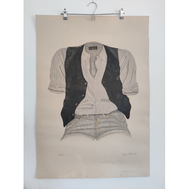 Lizzi Mallow litografi, komposition, 1981