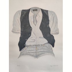 Lizzi Mallow litografi, komposition, 1981