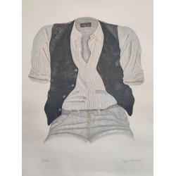 Lizzi Mallow litografi, komposition, 1981