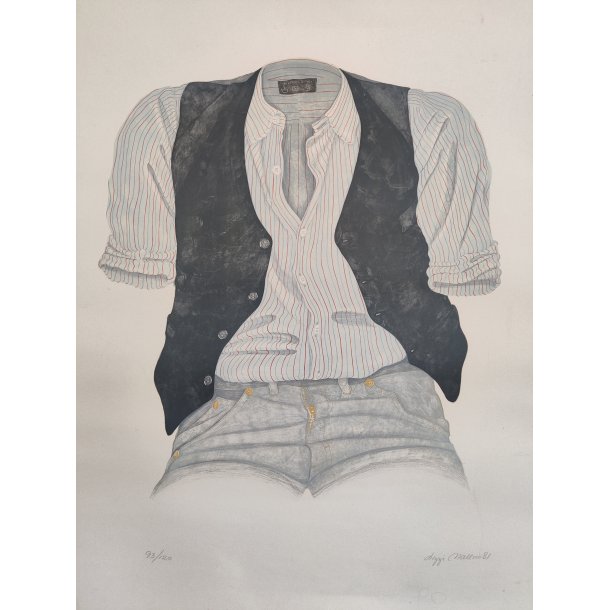 Lizzi Mallow litografi, komposition, 1981