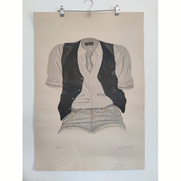 Lizzi Mallow litografi, komposition, 1981