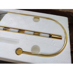 Gallerilampe i messing ny i �ske, 40 �r gammel