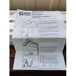 Gallerilampe i messing ny i �ske, 40 �r gammel