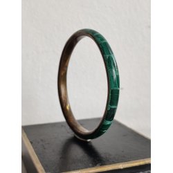 Vintage armb�nd messing og malakit