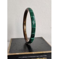 Vintage armb�nd messing og malakit