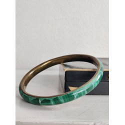Vintage armb�nd messing og malakit
