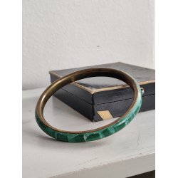 Vintage armb�nd messing og malakit