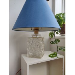 Vintage glas bordlampe, 1970'erne  