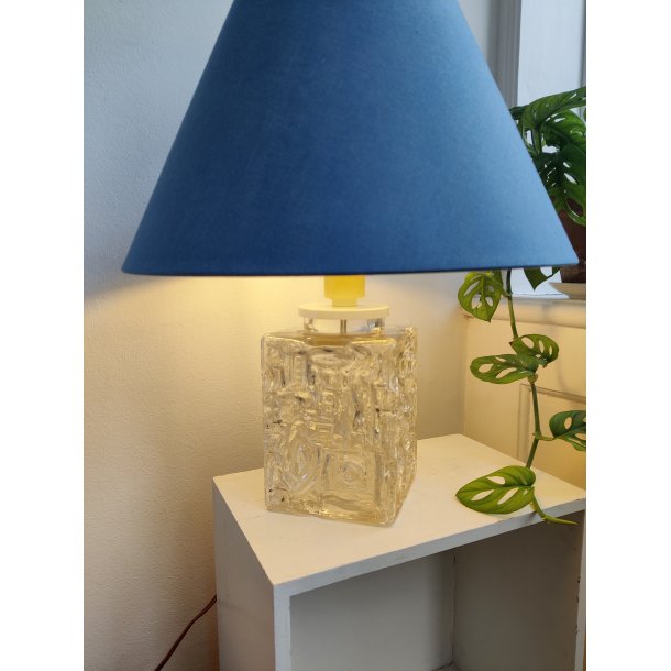 Vintage glas bordlampe, 1970'erne  