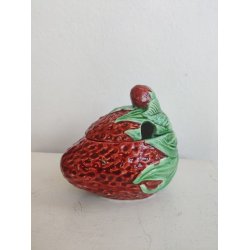 Vintage jordb�r marmeladesk�l 