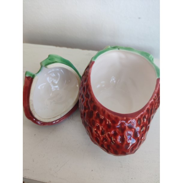 Vintage jordb�r marmeladesk�l 