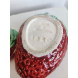 Vintage jordb�r marmeladesk�l 