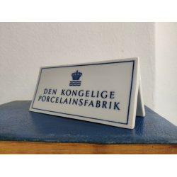 Gammelt forhandlerskilt Den Kongelige Porcelainsfabrik, Royal Copenhagen