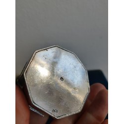 Sekskantet s�lv�ske med rose (tot�rnet)