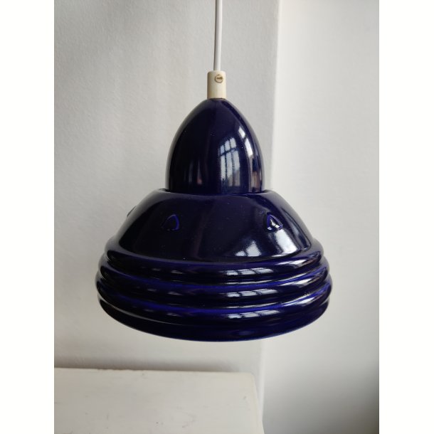 S�holm pendel, koboltbl� keramiklampe