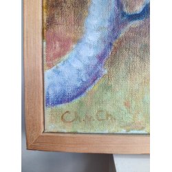 �bler p� grene. Originalt maleri, Ch. v. Ch.