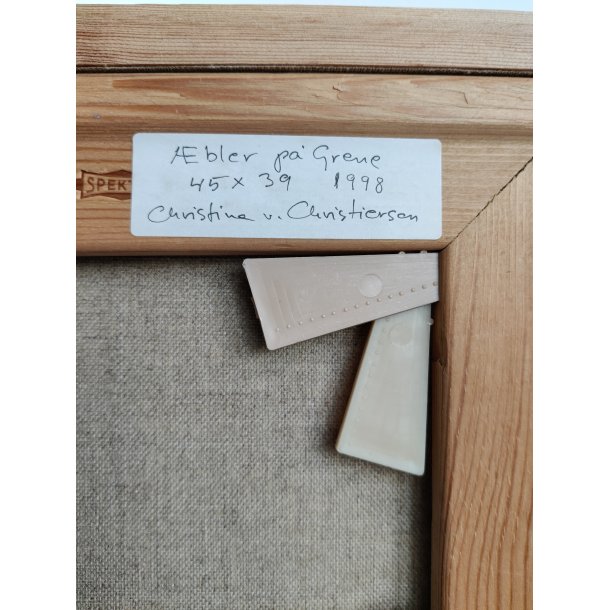 �bler p� grene. Originalt maleri, Ch. v. Ch.