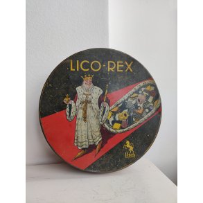 Stor lakridskonfekt dåse, Lico-Rex fra 1920'erne