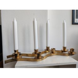 .Messing advents slangestage til 4 lys