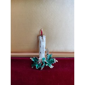 Vintage julebroche med julelys