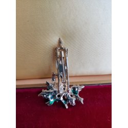 Vintage julebroche med julelys