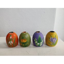 Dansk Sl�jd 4 lysestager med for�rsblomster