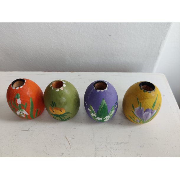 Dansk Sl�jd 4 lysestager med for�rsblomster