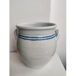 Lysebl� gammel syltekrukke, Bo Fajans Gefle, Sverige 