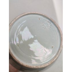 Lysebl� gammel syltekrukke, Bo Fajans Gefle, Sverige 