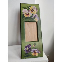 Bemalet fotoramme af tr�, ca. 1890-1910