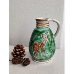 Hauns� Keramik lille vase med hjorte