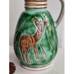 Hauns� Keramik lille vase med hjorte