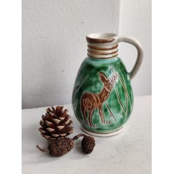 Hauns� Keramik lille vase med hjorte