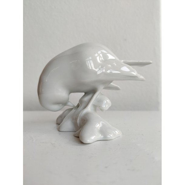 Heubach hvid porcel�nsfigur af spurv