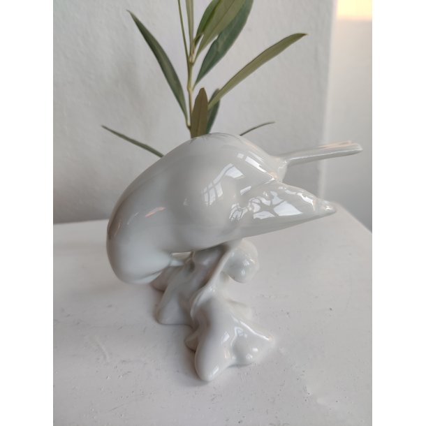 Heubach hvid porcel�nsfigur af spurv