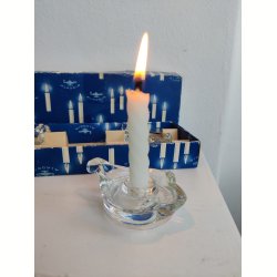 4 vintage kertestager i glas, Aladdin 