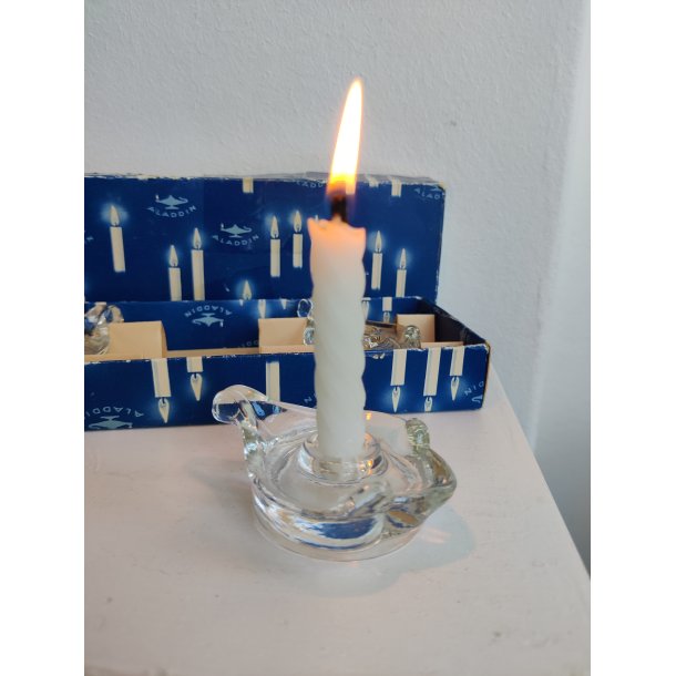 4 vintage kertestager i glas, Aladdin 