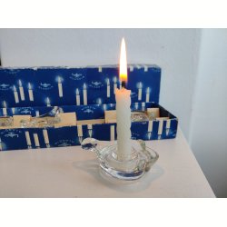4 vintage kertestager i glas, Aladdin 
