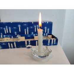 4 vintage kertestager i glas, Aladdin 